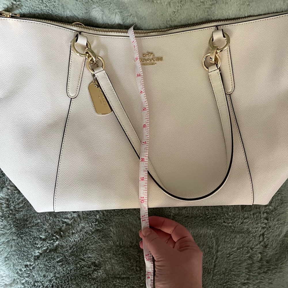 Coach White Leather Ava Tote Bag - Picture 5 of 11